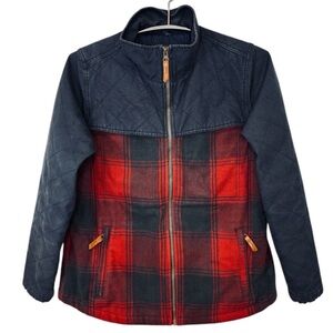 Natural Reflections Plaid Full Zip Jacket with Primaloft Insulation Size Large